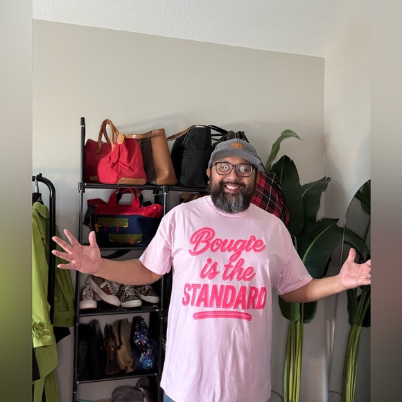Bougie is the STANDARD Unisex Pink Tee - Picture 7 of 7